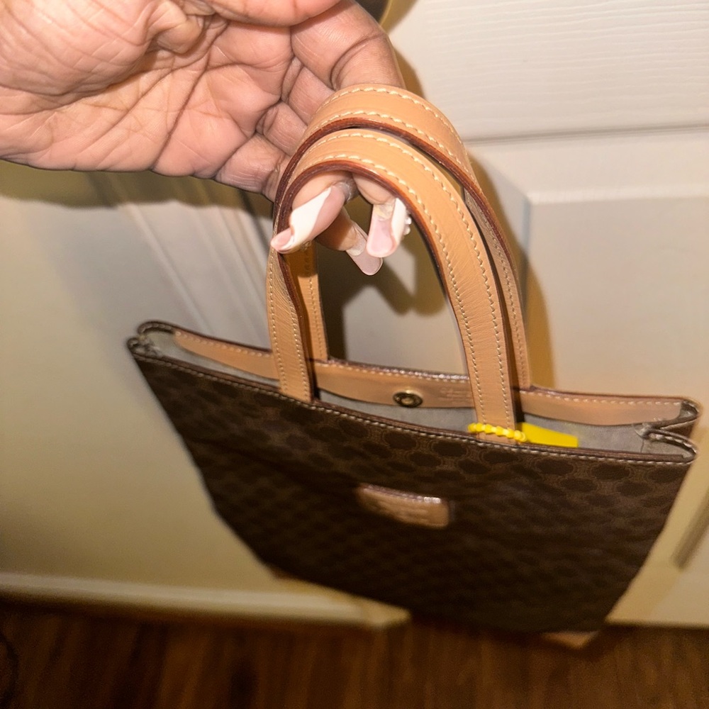 Celine Dark Brown Tote with Tan Accents - Picture 7 of 13